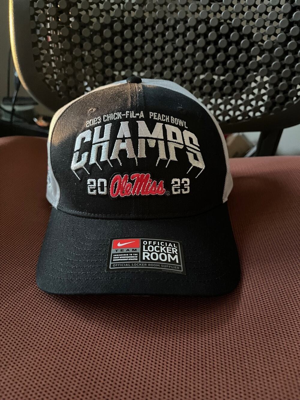 Nike 2023 Peach Bowl Champions NCAA Ole Miss Rebels Locker Room Snapback Hat